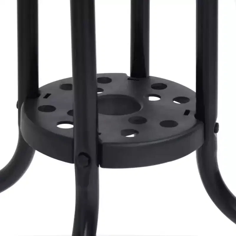 vidaXL Table de jardin noir Acier Table de jardin durable standard Carrée