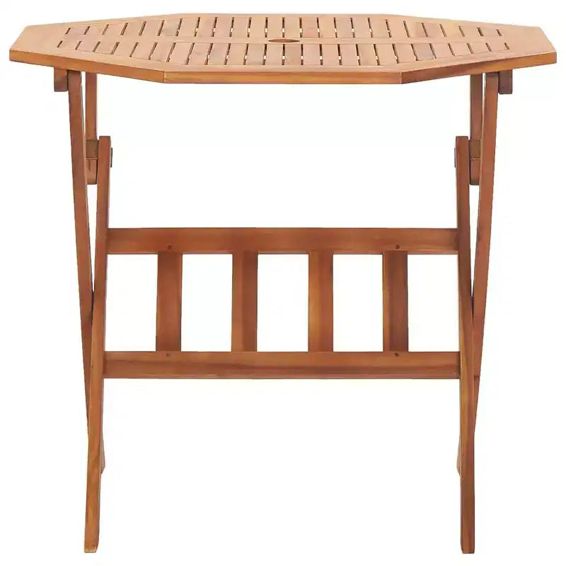 vidaXL Table de jardin bois massif d'acacia naturel pliable moyenne