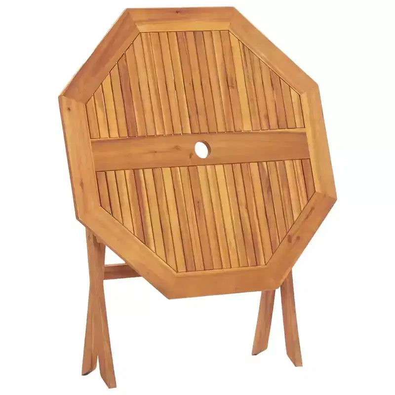 vidaXL Table de jardin bois massif d'acacia naturel pliable moyenne