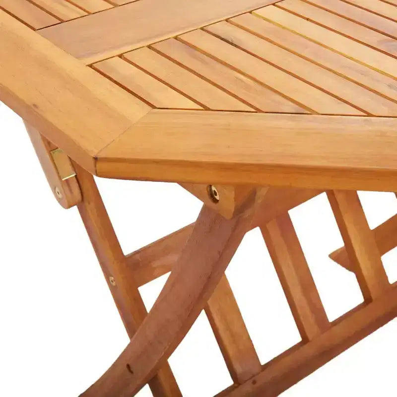 vidaXL Table de jardin bois massif d'acacia naturel pliable moyenne