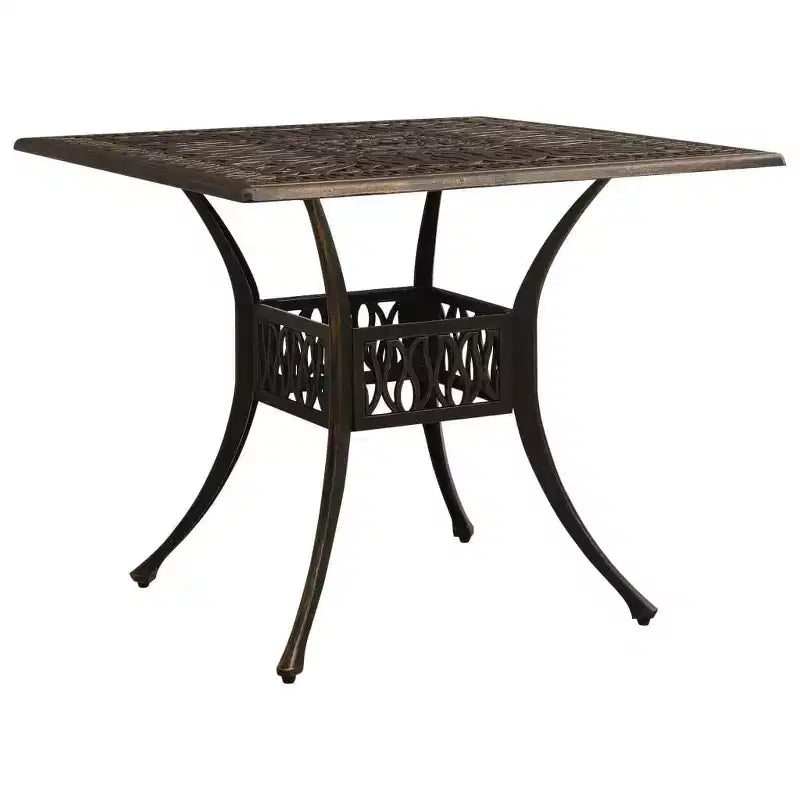 vidaXL Outdoor Dining Table Patio Table Garden Porch Furniture Cast Aluminum - Black