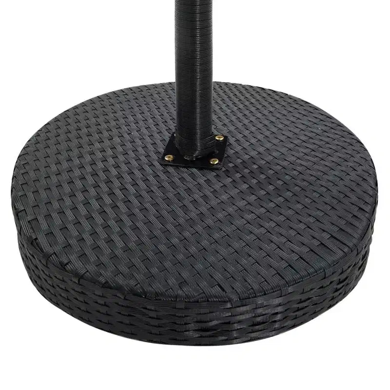 vidaXL Table de bistro Table d'appoint d'extérieur Meuble de jardin en rotin PE