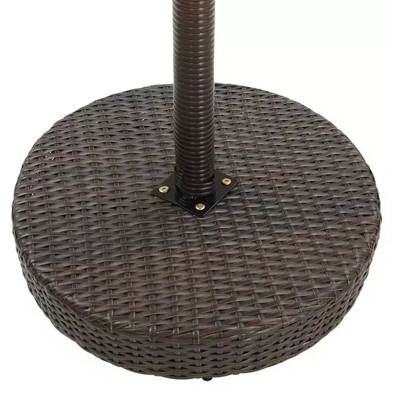 vidaXL Table de bistro Table d'appoint d'extérieur Meuble de jardin en rotin PE
