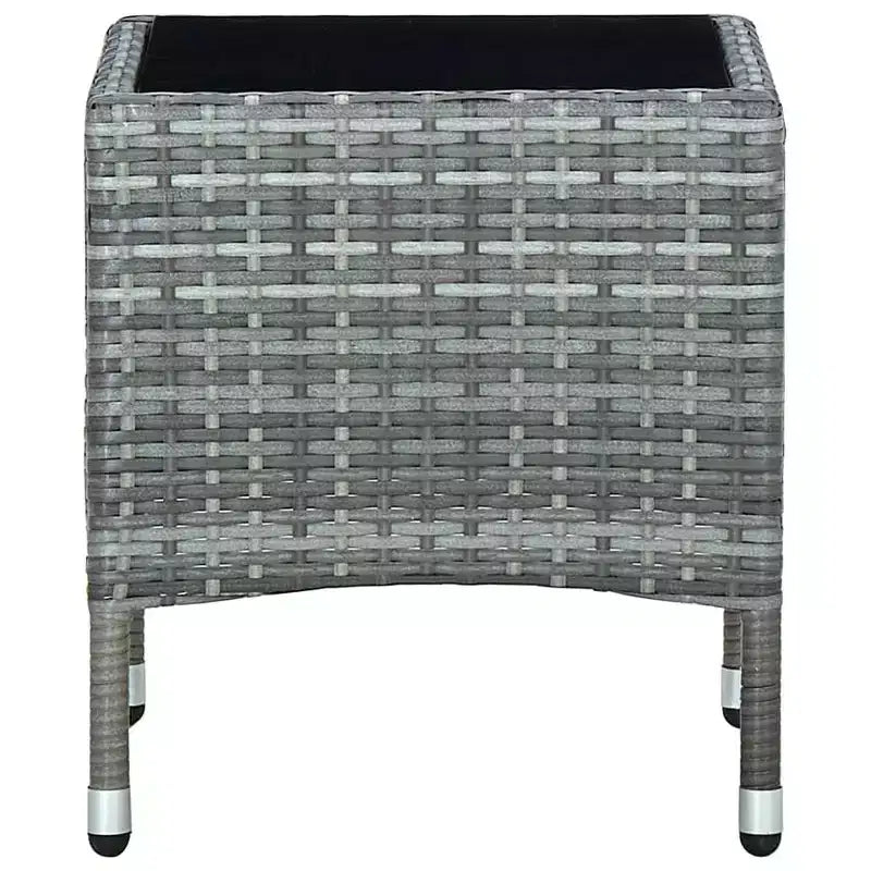 vidaXL Table à manger d'extérieur Table de terrasse avec plateau en verre Meuble de jardin en acier