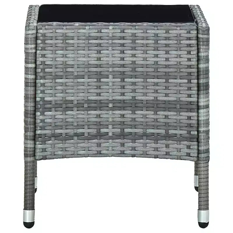 vidaXL Table à manger d'extérieur Table de terrasse avec plateau en verre Meuble de jardin en acier
