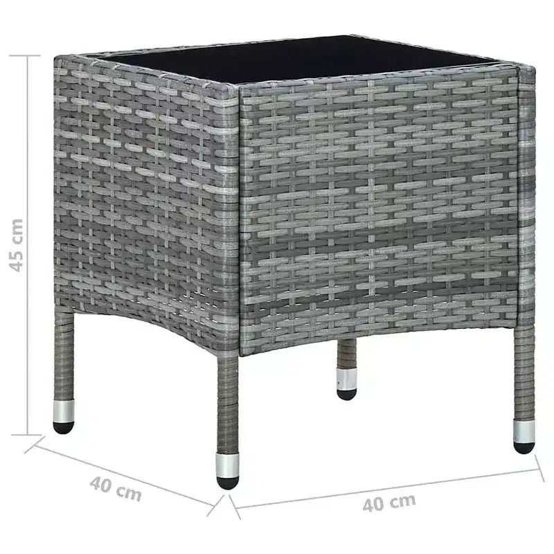 vidaXL Table à manger d'extérieur Table de terrasse avec plateau en verre Meuble de jardin en acier