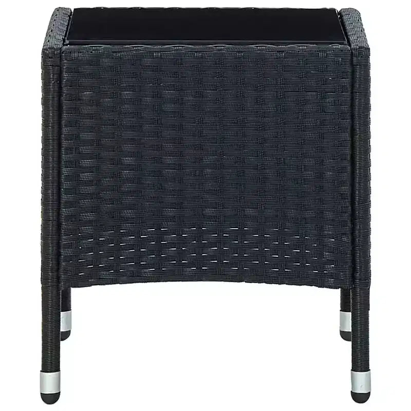vidaXL Table à manger d'extérieur Table de terrasse avec plateau en verre Meuble de jardin en acier