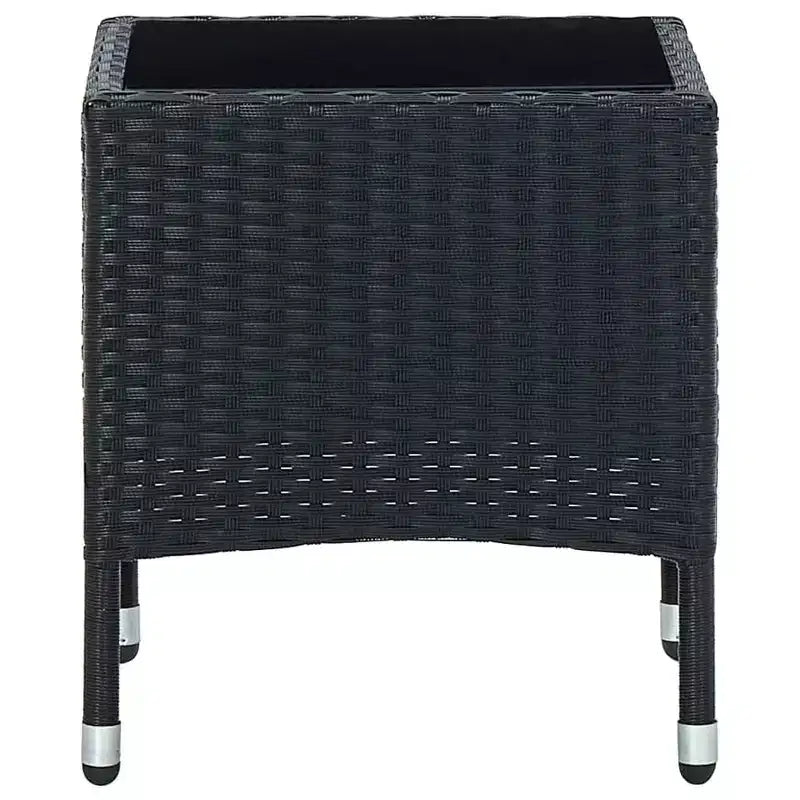 vidaXL Table à manger d'extérieur Table de terrasse avec plateau en verre Meuble de jardin en acier
