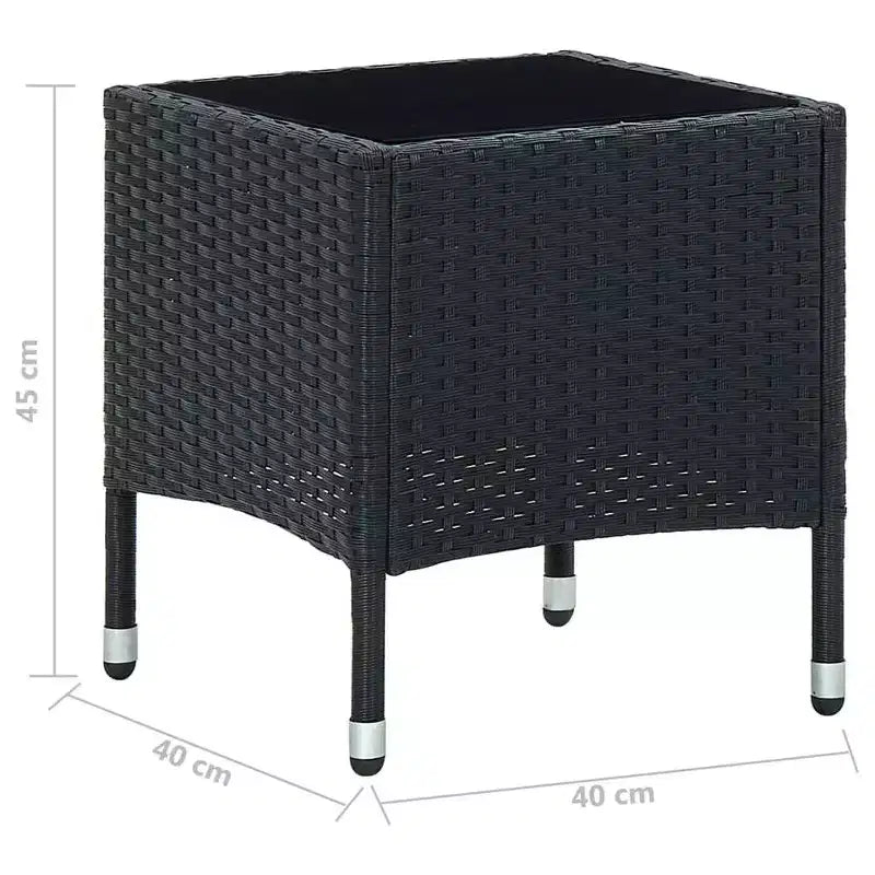 vidaXL Table à manger d'extérieur Table de terrasse avec plateau en verre Meuble de jardin en acier