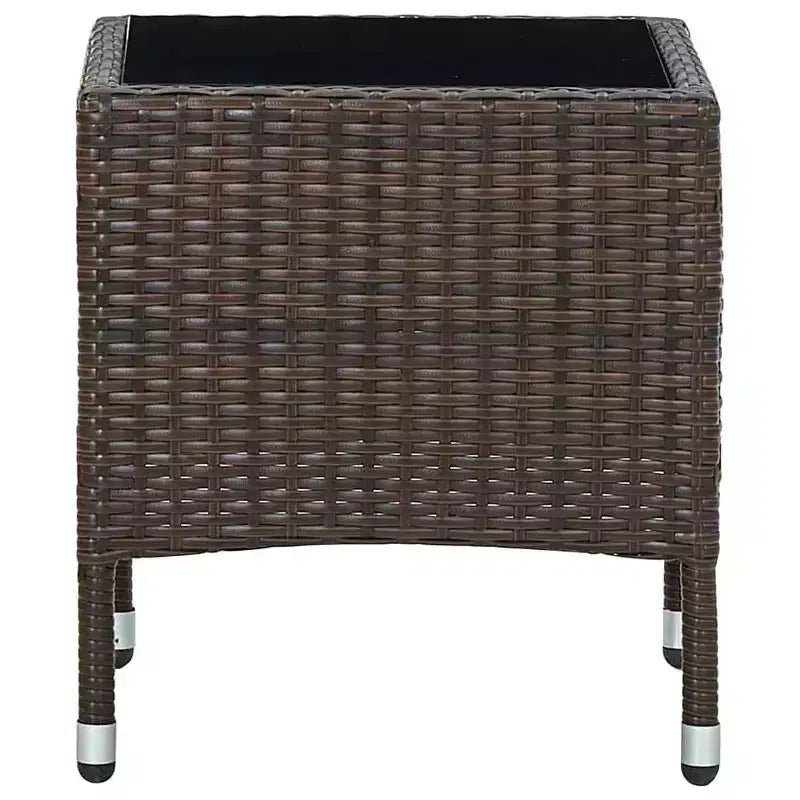 vidaXL Table à manger d'extérieur Table de terrasse avec plateau en verre Meuble de jardin en acier
