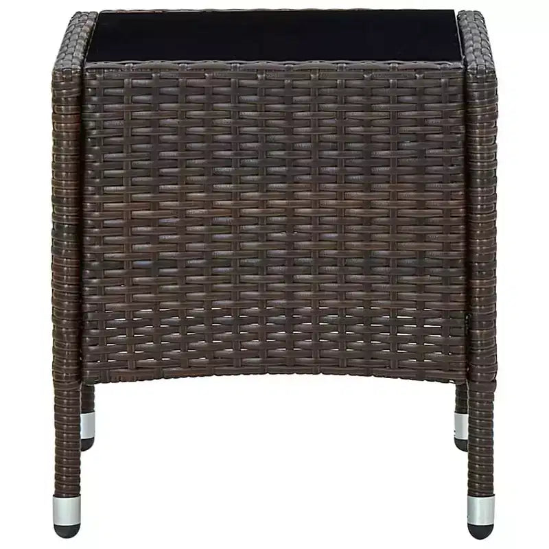 vidaXL Table à manger d'extérieur Table de terrasse avec plateau en verre Meuble de jardin en acier