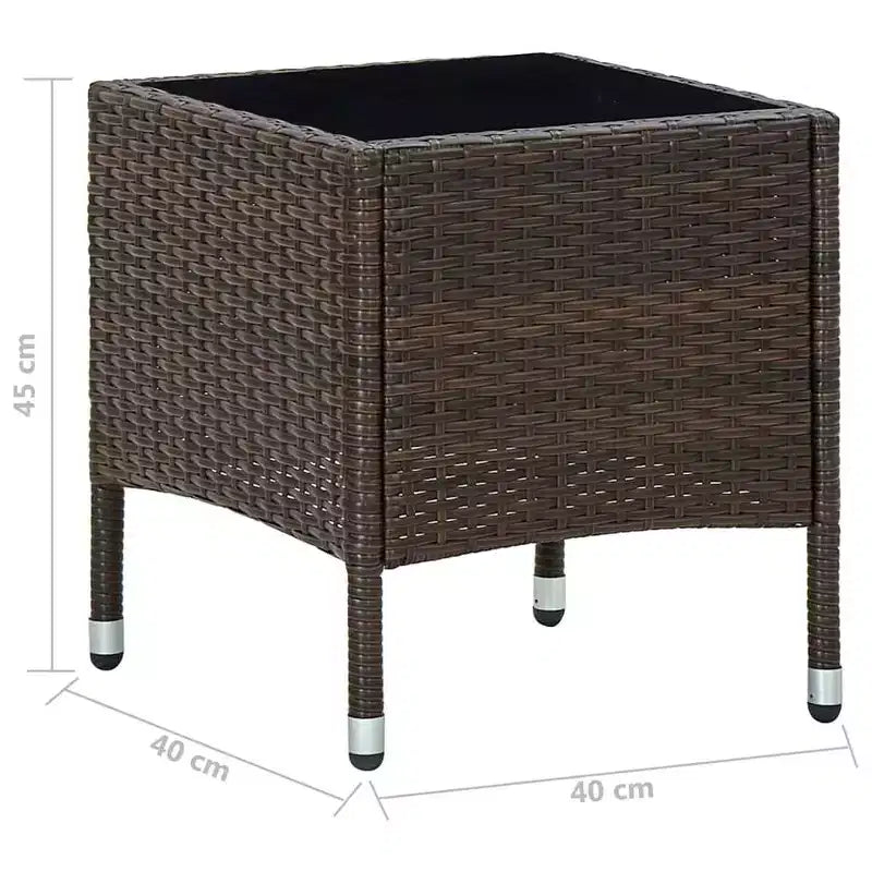 vidaXL Table à manger d'extérieur Table de terrasse avec plateau en verre Meuble de jardin en acier