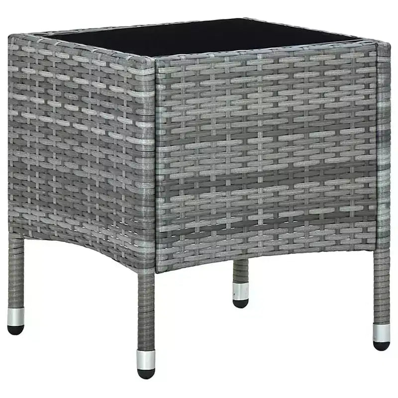 vidaXL Table à manger d'extérieur Table de terrasse avec plateau en verre Meuble de jardin en acier