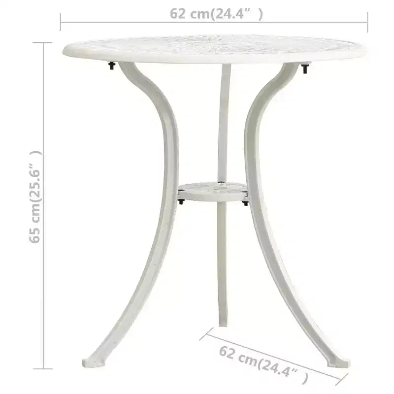 vidaXL Table à manger d'extérieur Table de jardin de patio avec plateau en verre en fonte d'aluminium