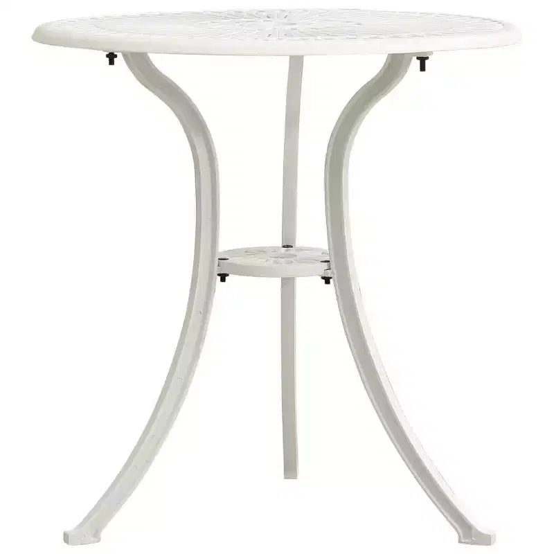 vidaXL Table à manger d'extérieur Table de jardin de patio avec plateau en verre en fonte d'aluminium