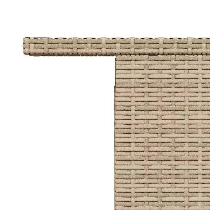 vidaXL Table de jardin en résine tressée noire, verre trempé, acier enduit de poudre