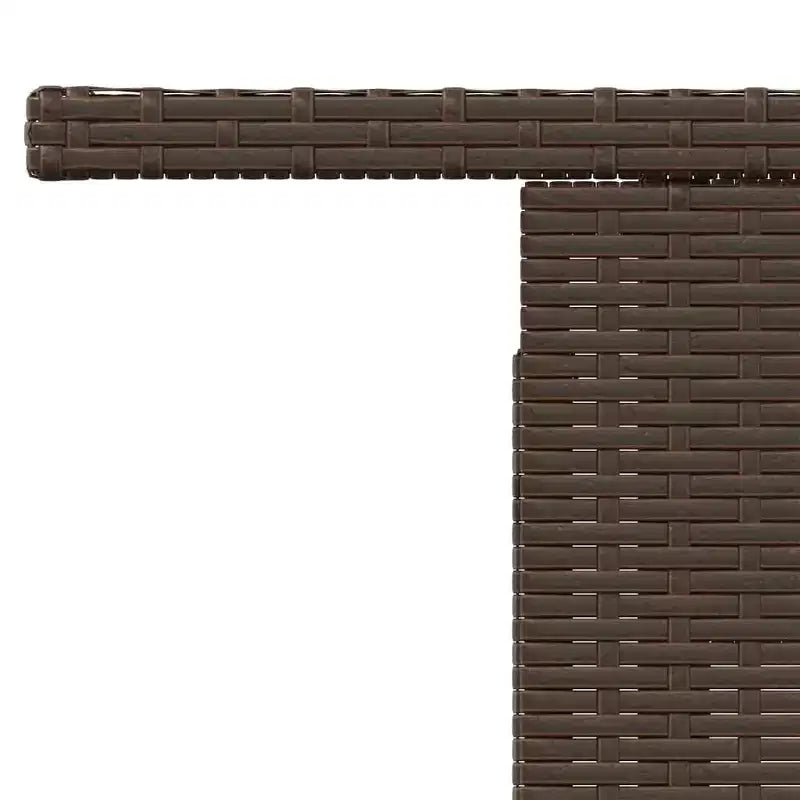 vidaXL Table de jardin en résine tressée noire, verre trempé, acier enduit de poudre
