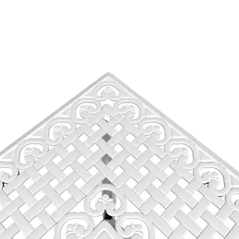 vidaXL Table de jardin en aluminium moulé blanc 80 x 80 cm Durable