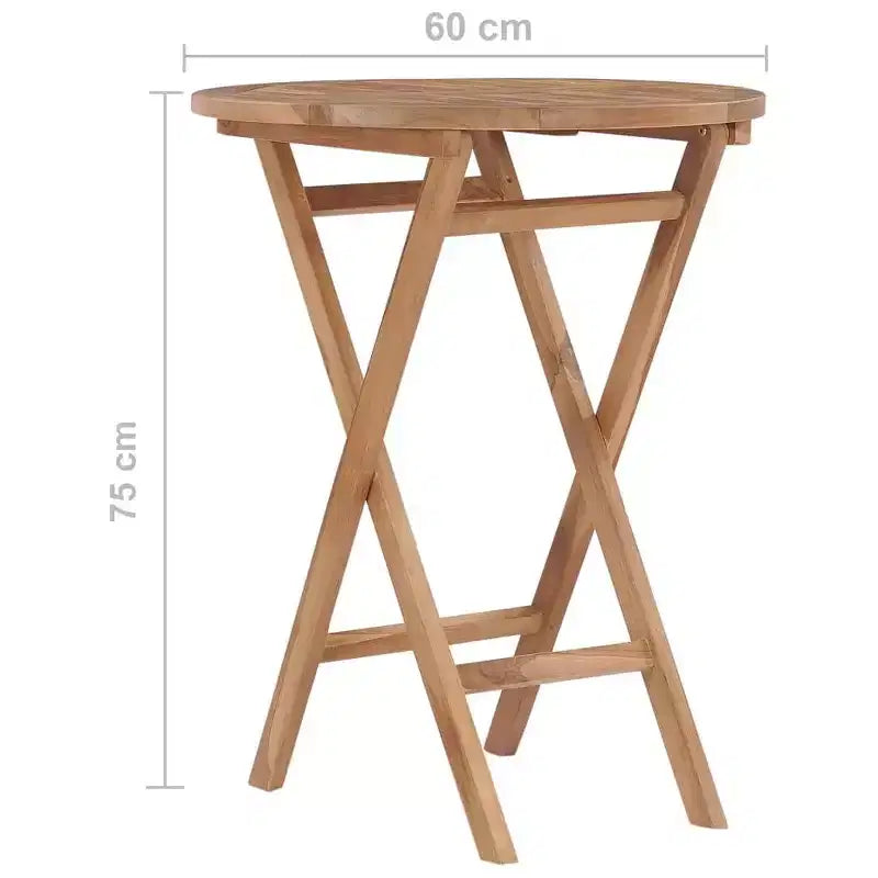 vidaXL Table de jardin Teck Bois de teck massif