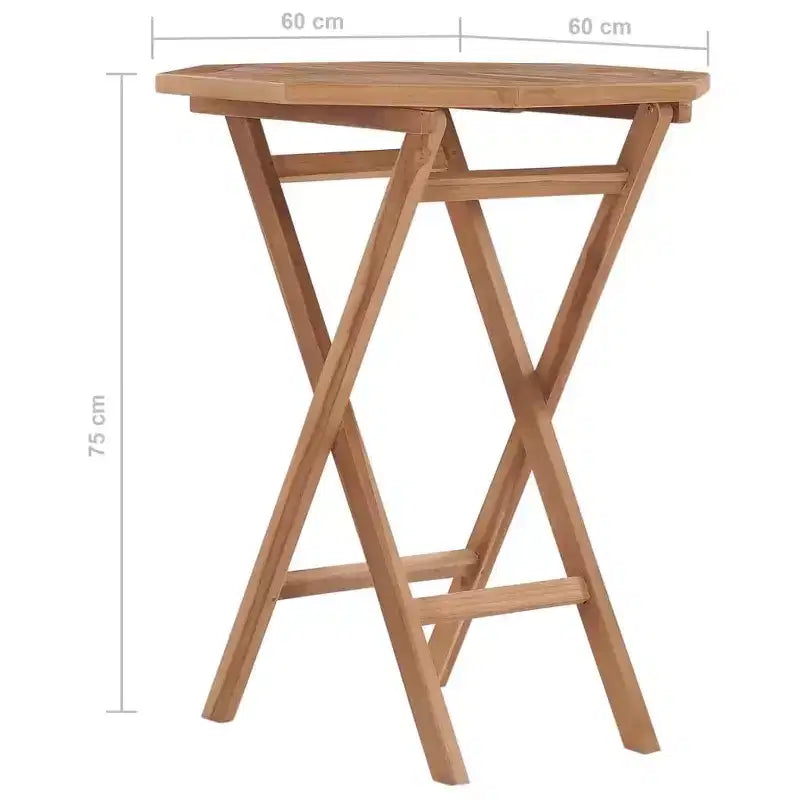 vidaXL Table de jardin Teck Bois de teck massif