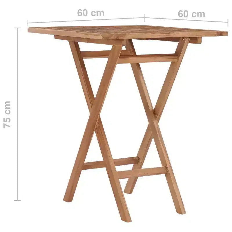 vidaXL Table de jardin Teck Bois de teck massif