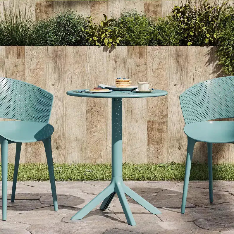 Table de bistrot d'extérieur en plastique résistant aux intempéries Christopher Knight Home Gerald