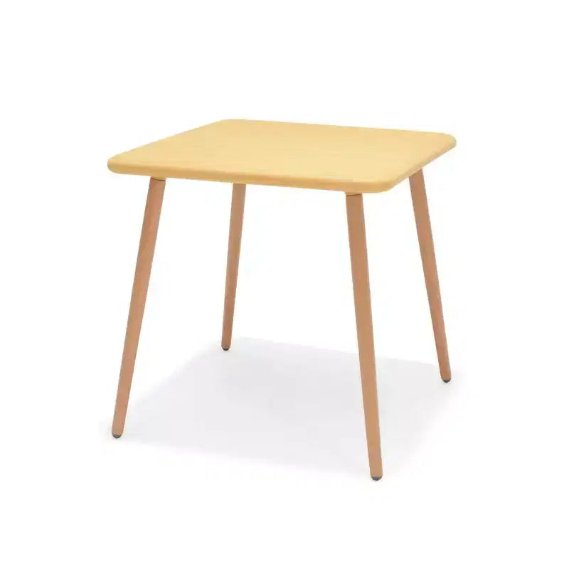 Urban Elements Recycled Resin and Teak Finish Legs Patio Bistro Table Yellow