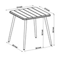 Urban Elements Recycled Resin and Teak Finish Legs Patio Bistro Table Green