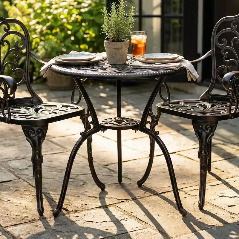 Christopher Knight Home Kanyarat Table de bistrot de patio en aluminium de style transitionnel