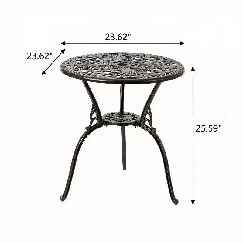 Christopher Knight Home Kanyarat Table de bistrot de patio en aluminium de style transitionnel