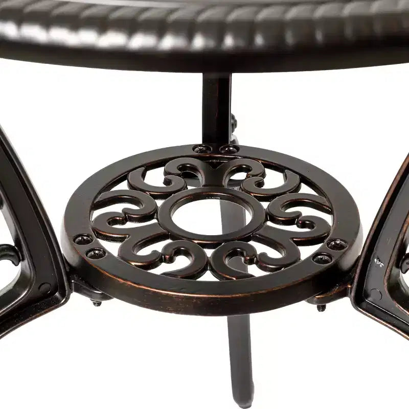 Christopher Knight Home Kanyarat Table de bistrot de patio en aluminium de style transitionnel