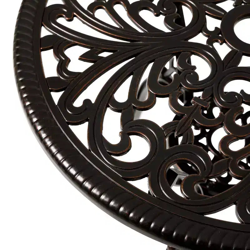 Christopher Knight Home Kanyarat Table de bistrot de patio en aluminium de style transitionnel
