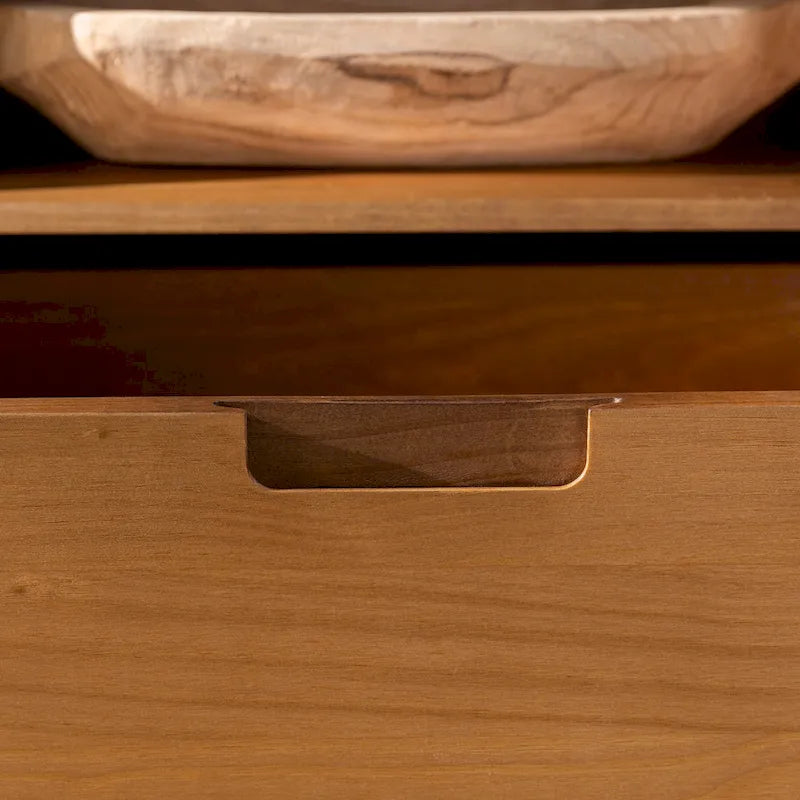 Meuble TV en bois massif Middlebrook Alby 70 po de style Mid-Century