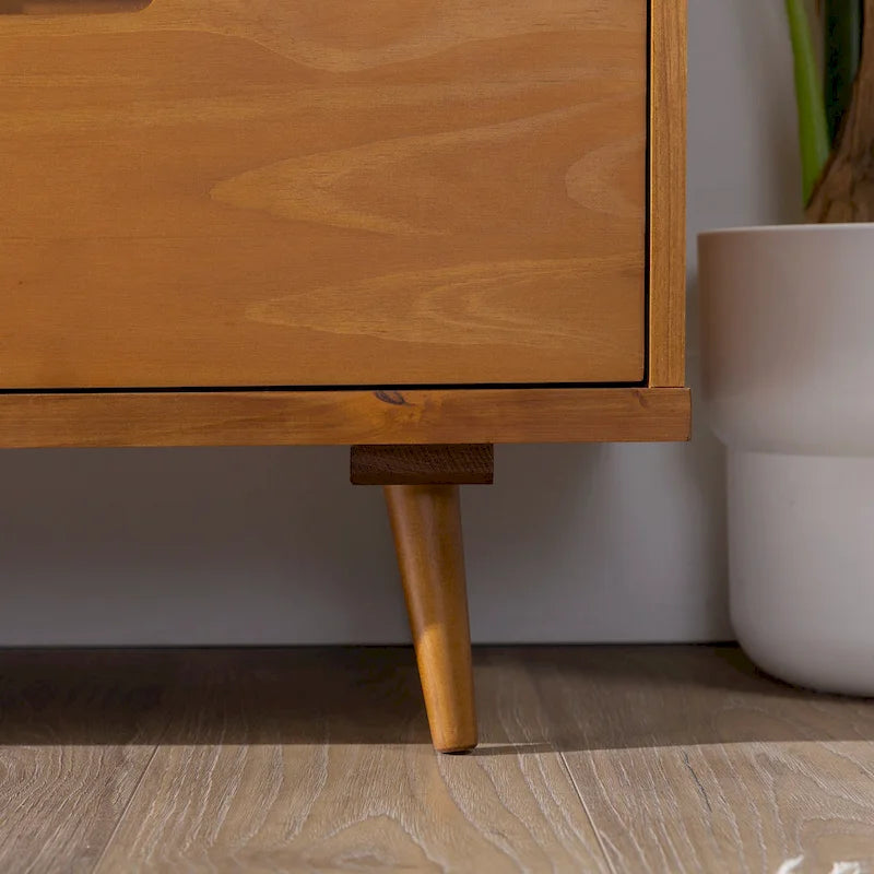 Meuble TV en bois massif Middlebrook Alby 70 po de style Mid-Century