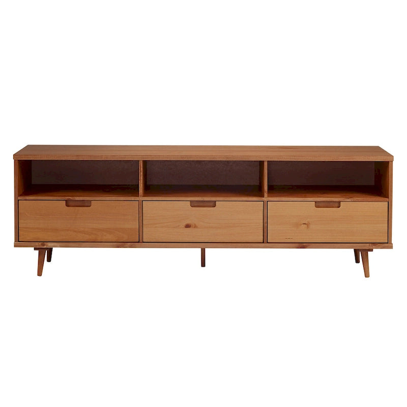 Meuble TV en bois massif Middlebrook Alby 70 po de style Mid-Century