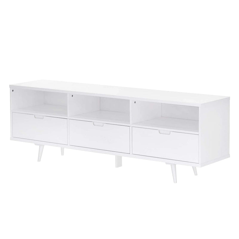 Meuble TV en bois massif Middlebrook Alby 70 po de style Mid-Century