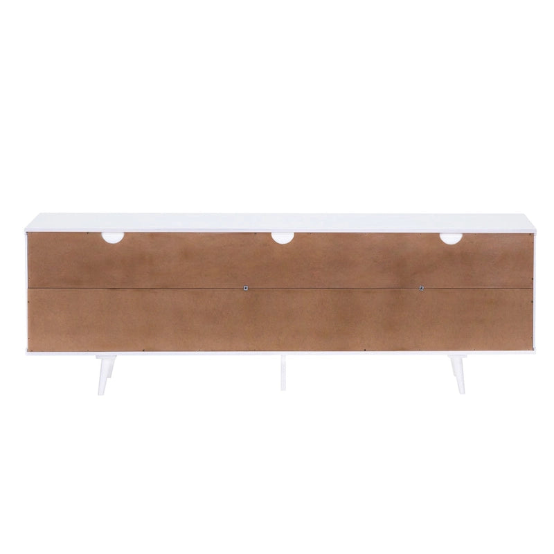 Meuble TV en bois massif Middlebrook Alby 70 po de style Mid-Century