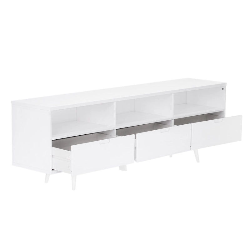 Meuble TV en bois massif Middlebrook Alby 70 po de style Mid-Century