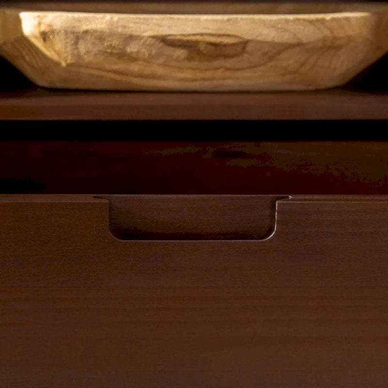 Meuble TV en bois massif Middlebrook Alby 70 po de style Mid-Century