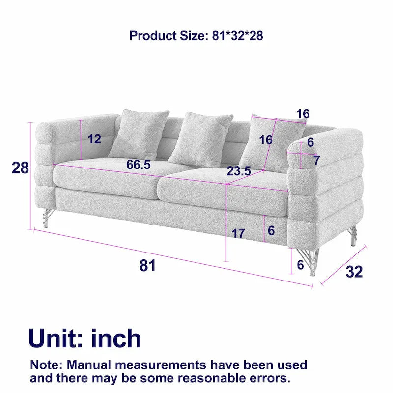 Canapé 3 places moderne oversize "Streamline"