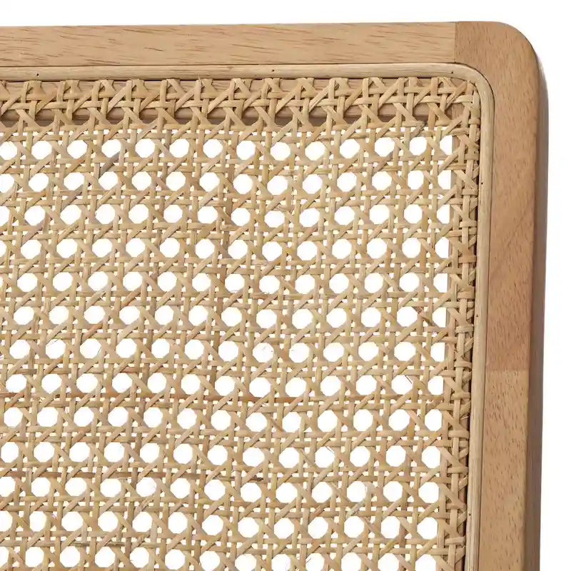 Chaises de salle à manger en bois massif et rotin Newington de Simple Living (lot de 2)
