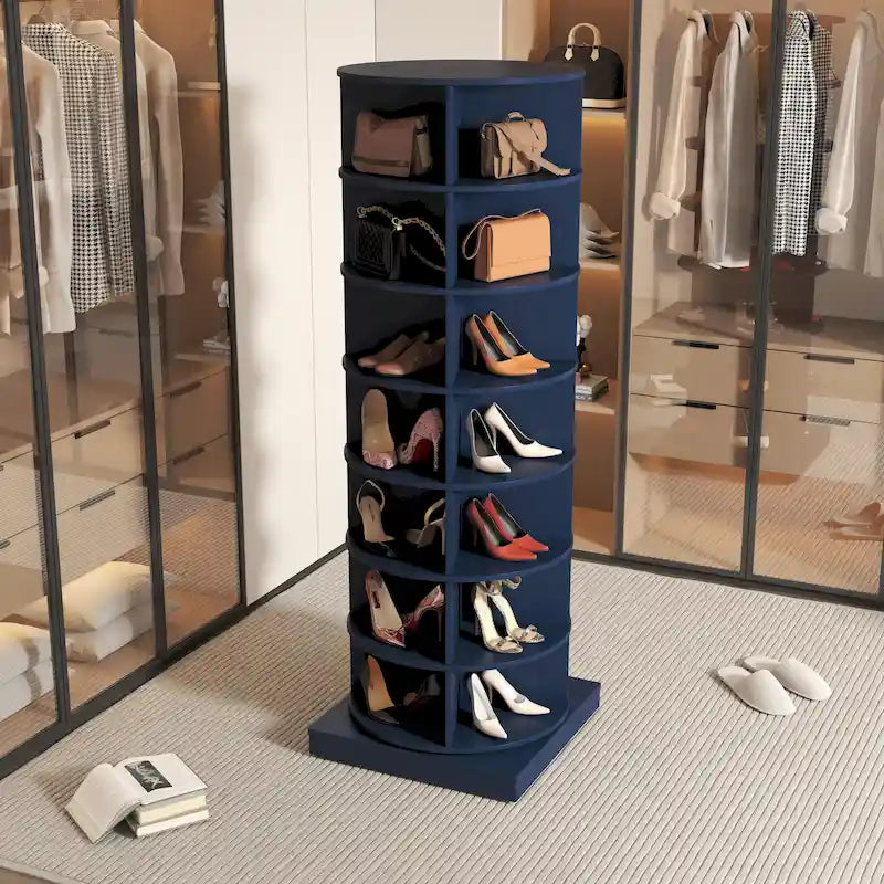 Armoire à chaussures rotative à 360° - 7 niveaux