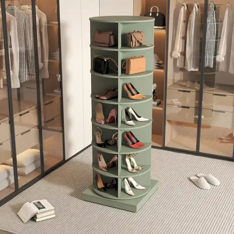 Armoire à chaussures rotative à 360° - 7 niveaux