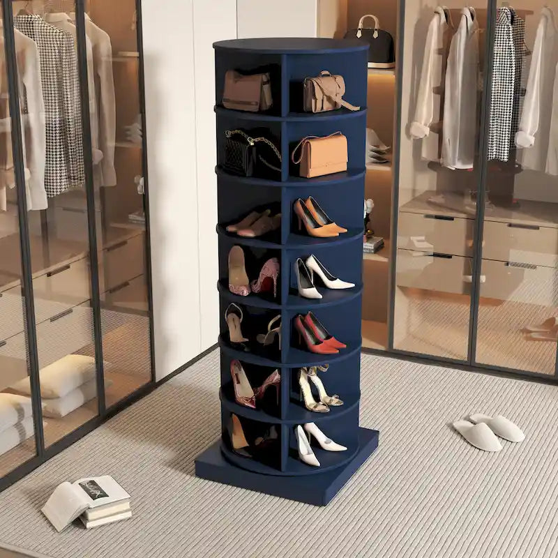 Armoire à chaussures rotative à 360° - 7 niveaux