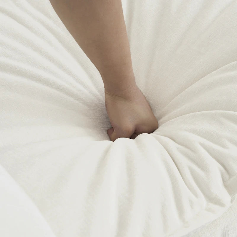 Canapé d'angle modulable en chenille 3 pièces avec pouf