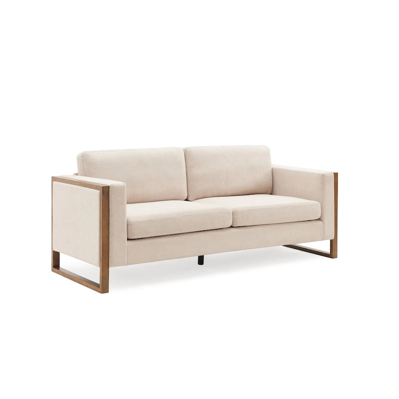 Christopher Knight Home - Canapé 3 places Lily Modern 79 avec pieds en bois massif