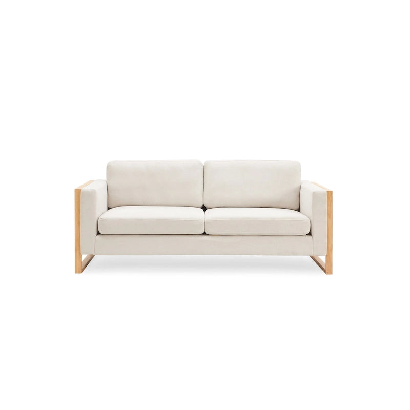 Christopher Knight Home - Canapé 3 places Lily Modern 79 avec pieds en bois massif