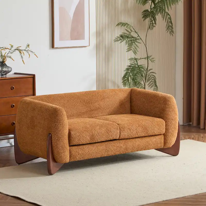 Causeuse en bouclé rembourrée Alma de Christopher Knight Home