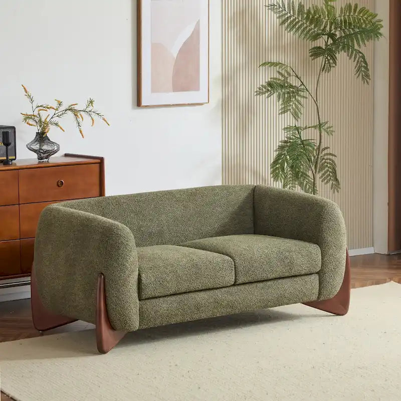 Causeuse en bouclé rembourrée Alma de Christopher Knight Home