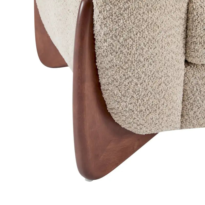 Causeuse en bouclé rembourrée Alma de Christopher Knight Home